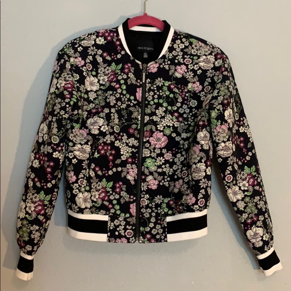 Cute floral bomber jacket